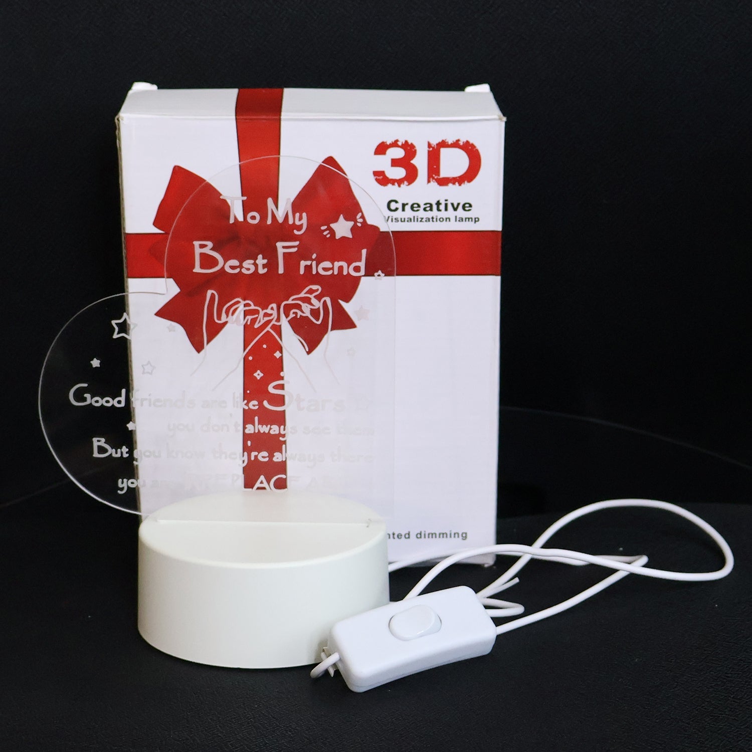 Heart Shape 3D LED Acrylic Night Lamp (1 Pc) Heart Shape 3D LED Acrylic Night Lamp (1 Pc)
